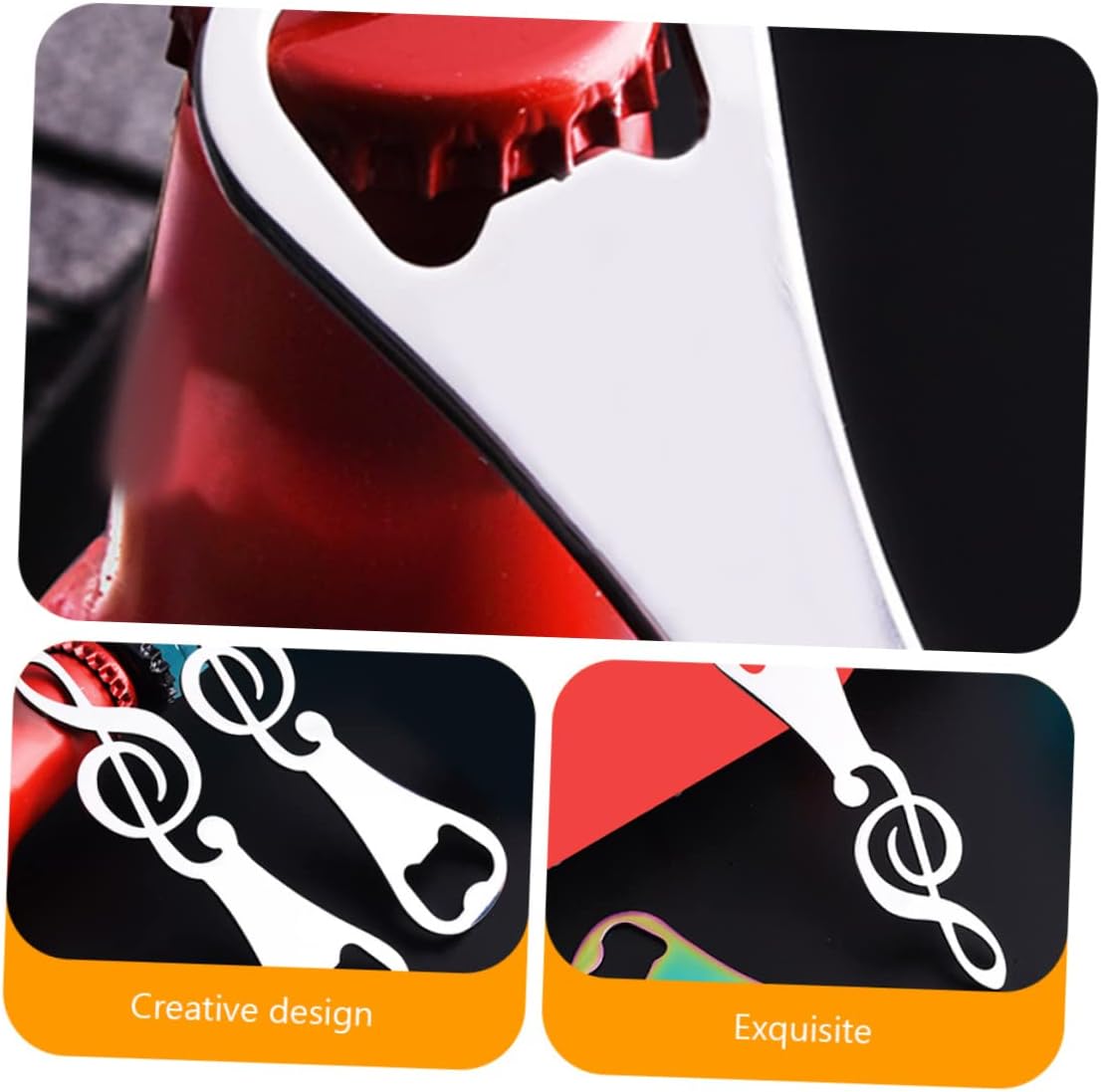 4-Pack Stainless Steel Bottle Opener Set for Wine Beer More