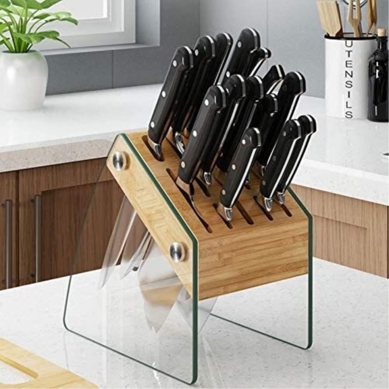 Bamboo Knife Holder Set