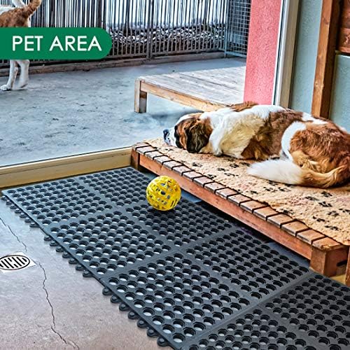 High-Quality 9-Pack Interlocking Rubber Mats for Kitchen Outdoor Use