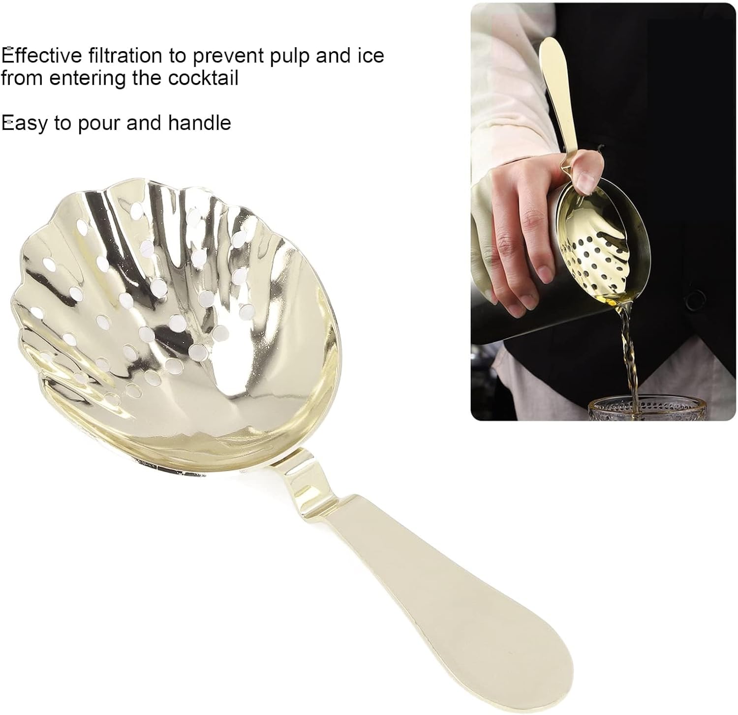 Julep Strainers Stainless Steel Cocktail Strainer Protein Gold