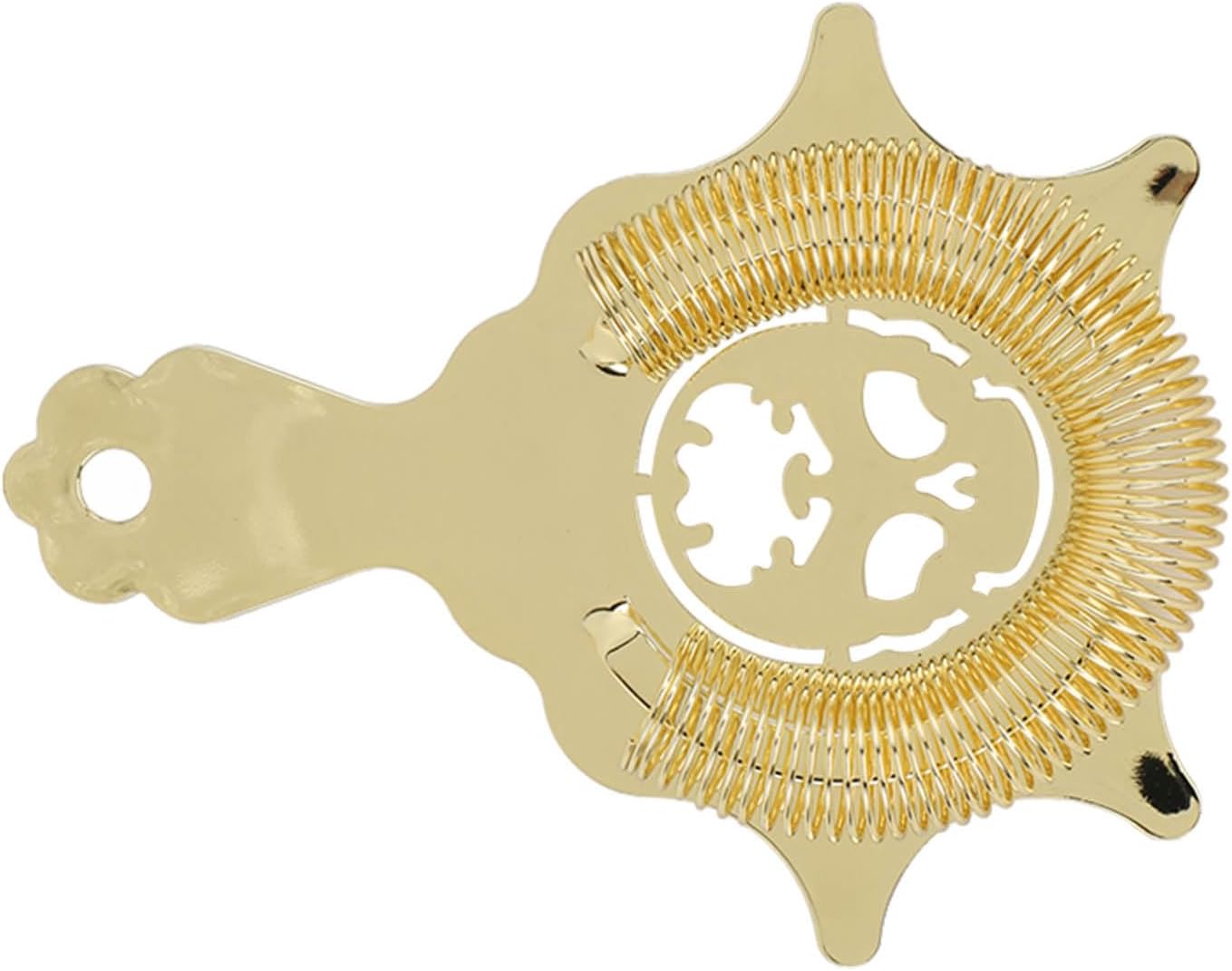 Gold-Hued Bar Strainer Stainless Steel Professional Cocktail Strainer