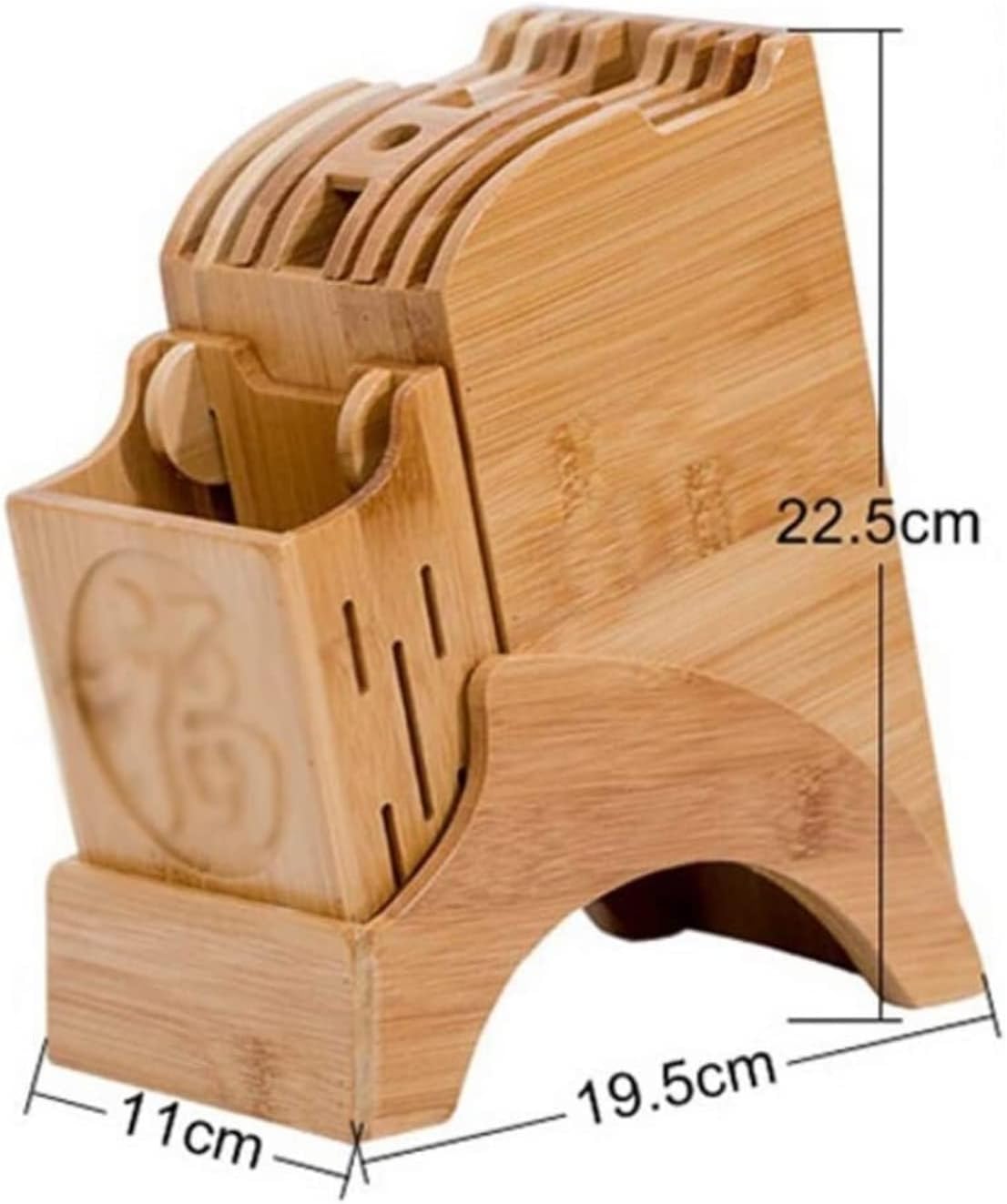 ZAEGO Bamboo Knife Block Holder for Counter 1