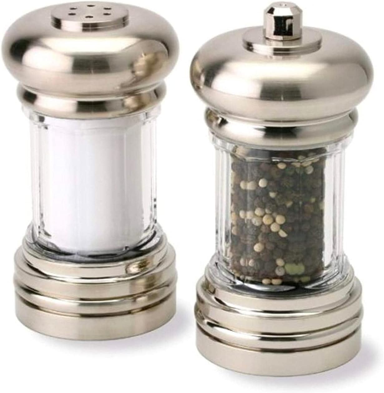 Olde Thompson - 7-Piece Pepper Mill Salt Shaker Set