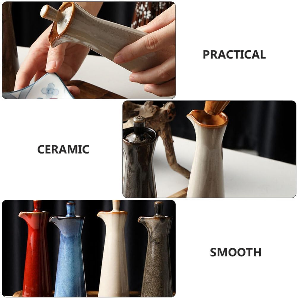 PRETYZOOM Ceramic Oil Dispenser Bottle for Kitchen