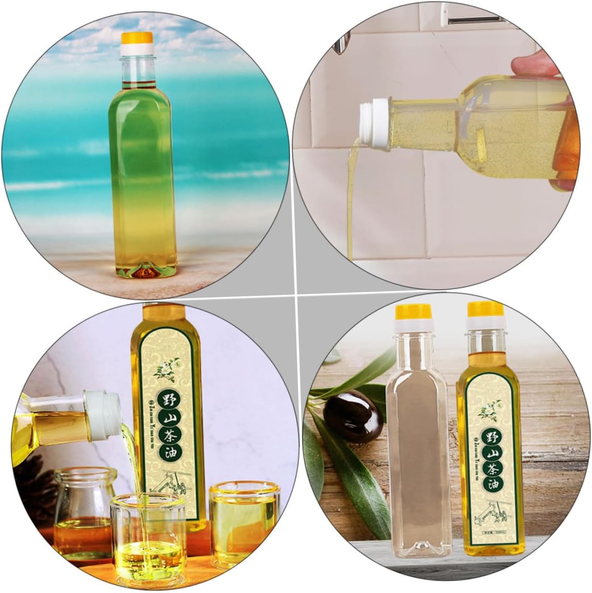 HOLIDYOYO 500ml Kitchen Oil Dispenser Bottles Set of 6