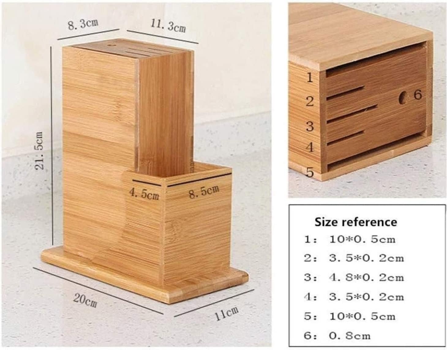 Eco-Friendly Bamboo Knife Holder for Kitchen Storage