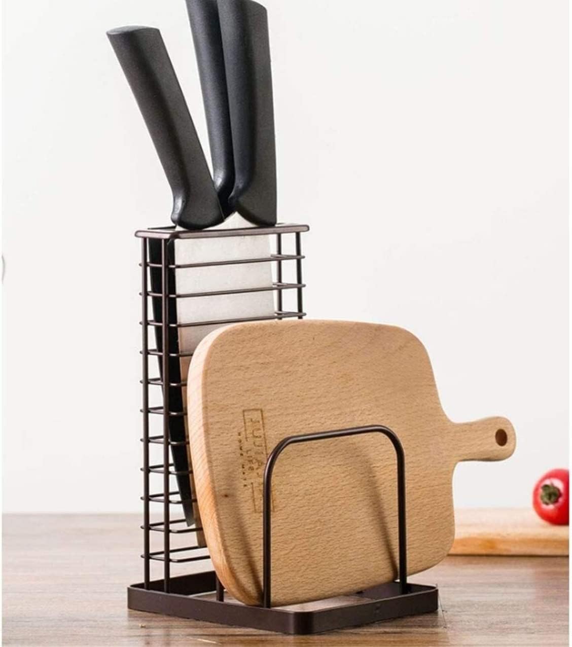 Sturdy Wrought Iron Knife Holder for Countertops