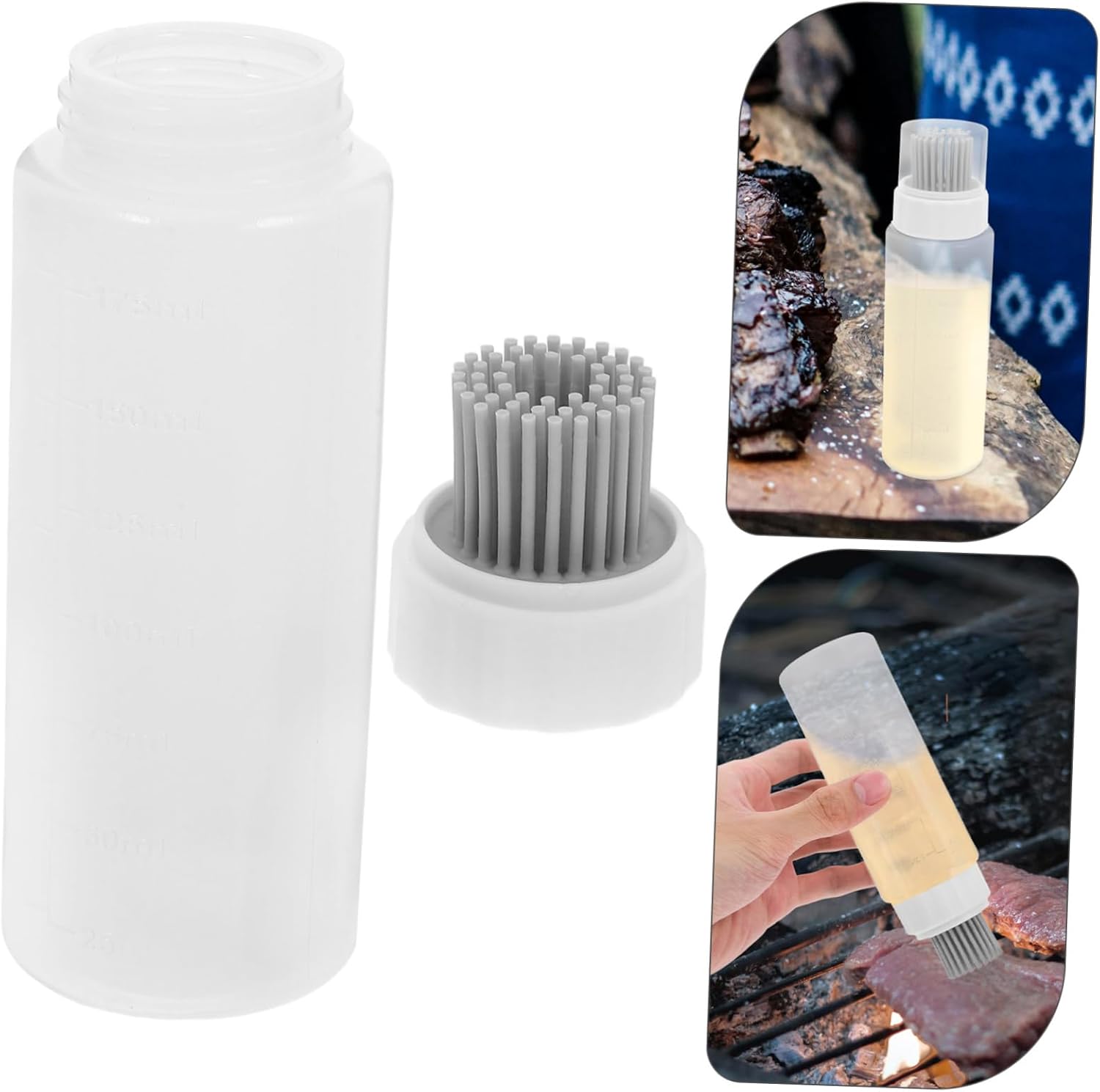 175ml Transparent Silicone Kitchen Condiment Bottles Set of 2