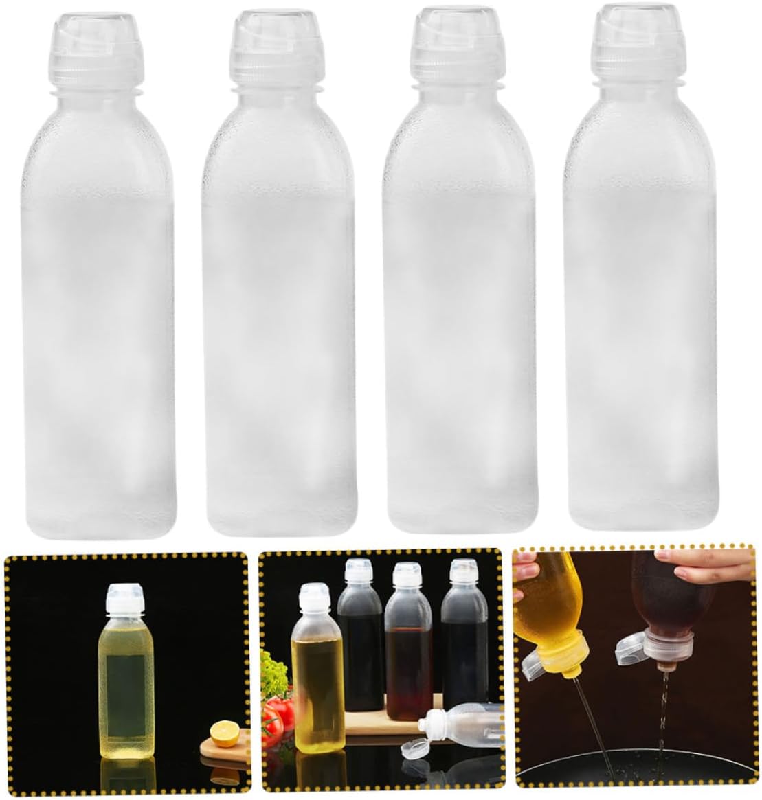 CIYODO Oil Dispenser Set - Compact Reusable Storage Bottles with leakproof Lid Design