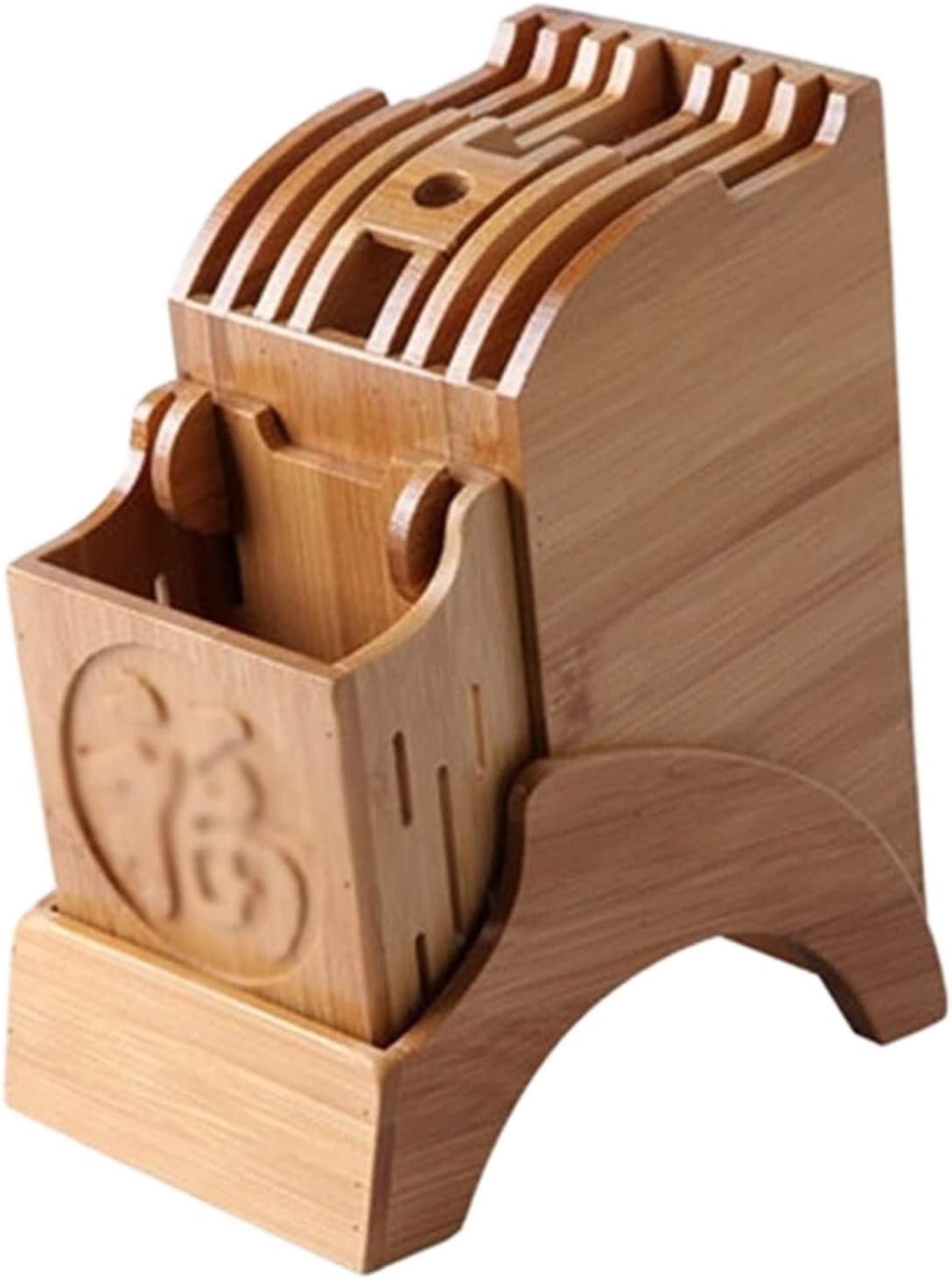 ZAEGO Bamboo Knife Block Holder for Counter 1
