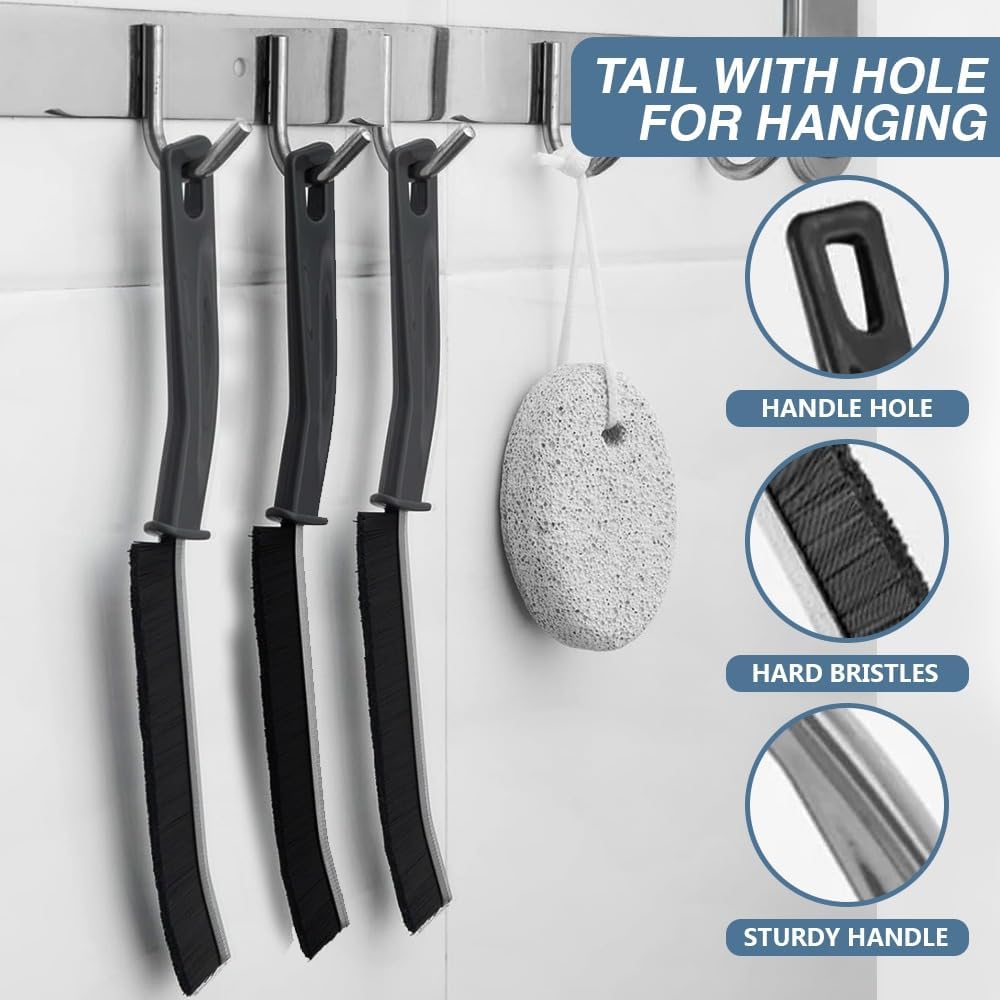 Guardian of the Grout Hard-Bristle Crevice Cleaning Brush Set