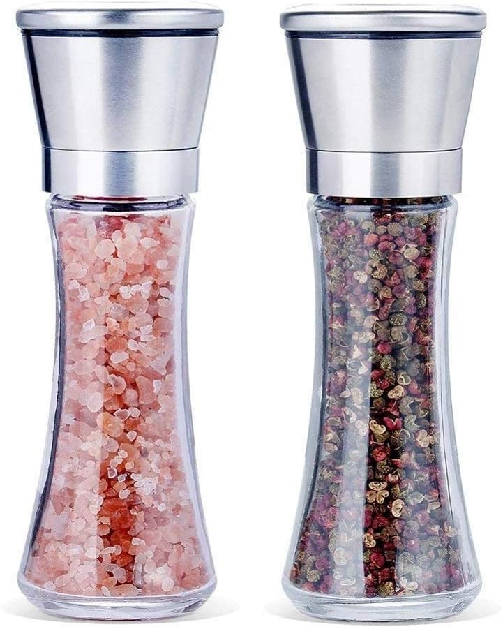 Chelory Salt Pepper Mill Set - Premium Adjustable
