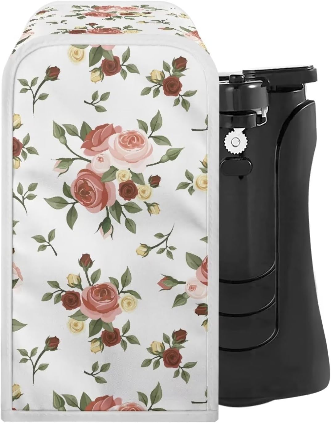 TODIYADDU Pretty Rose Camellia Can Opener Dust Cover Easy to Use Durable Fit