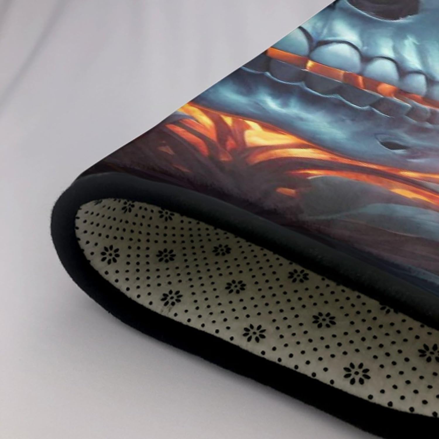 Cool Flaming Skull Comfort Mat