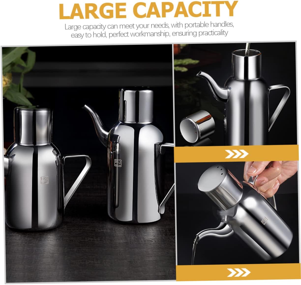 Stainless Steel Oil Vinegar Dispenser Portable Durable
