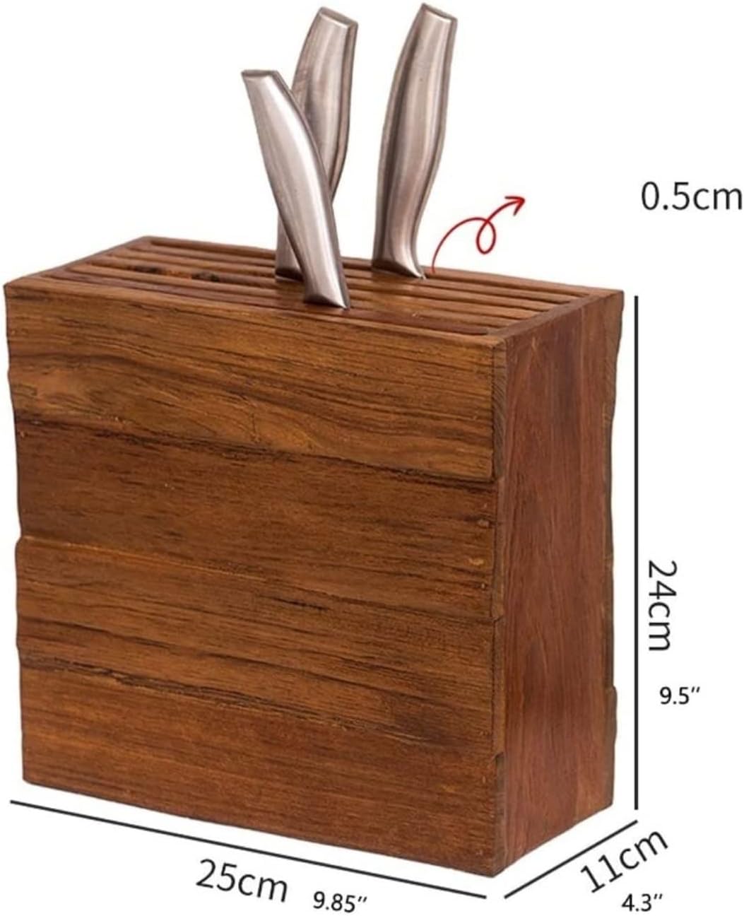 Contemporary Solid Wood Knife Holder