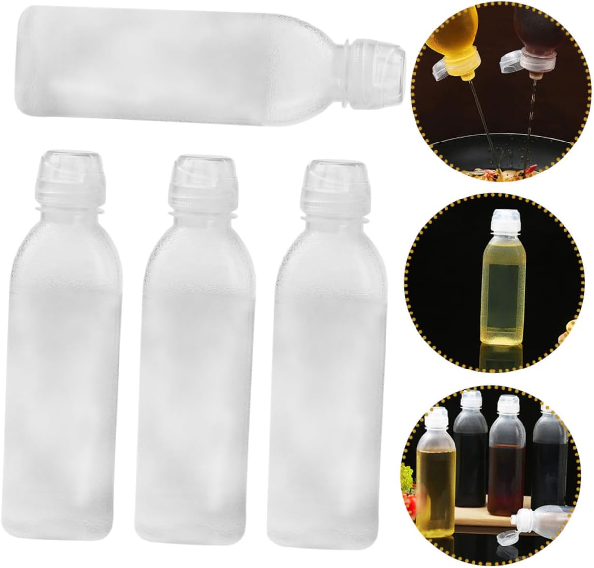 4-Piece Multi-Use Oil Condiment Dispenser Set