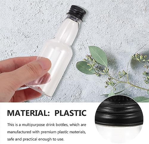 20pcs Transparent Mini Juice Bottles with Caps for Home and Kitchen Use