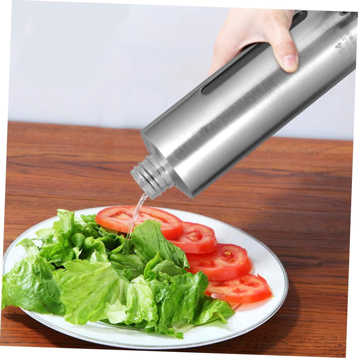 CIYODO 304 Stainless Steel Oil Dispenser 250ml Leak-Proof Kitchen Condiment Bottle