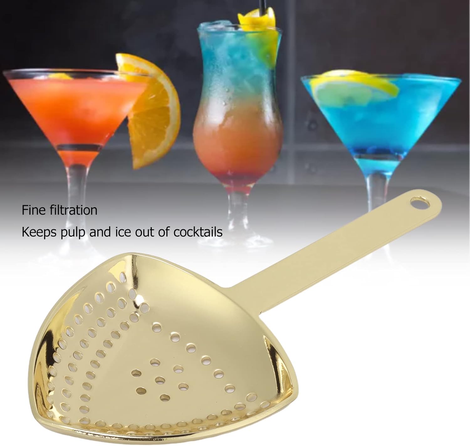 Julep Cocktail Strainer - Gold-plated Stainless Steel Bar Tool