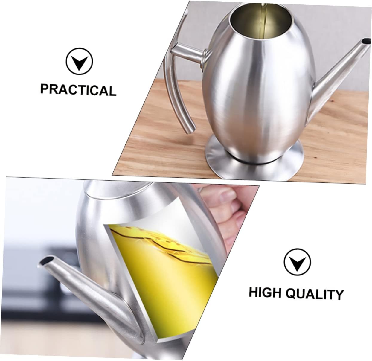 Cabilock Oil Dispenser Stainless Steel Bottle for Kitchen