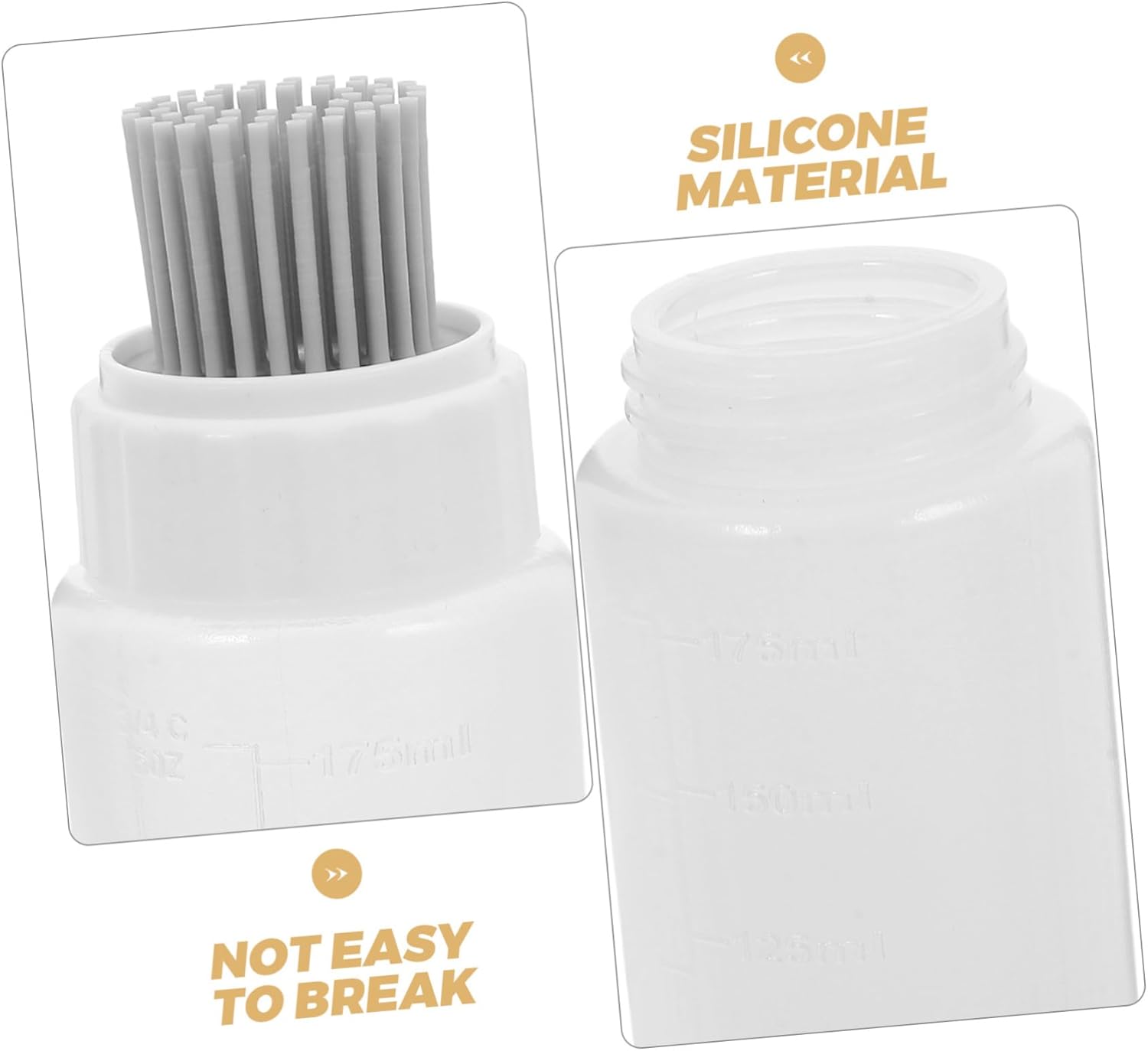 175ml Transparent Silicone Kitchen Condiment Bottles Set of 2