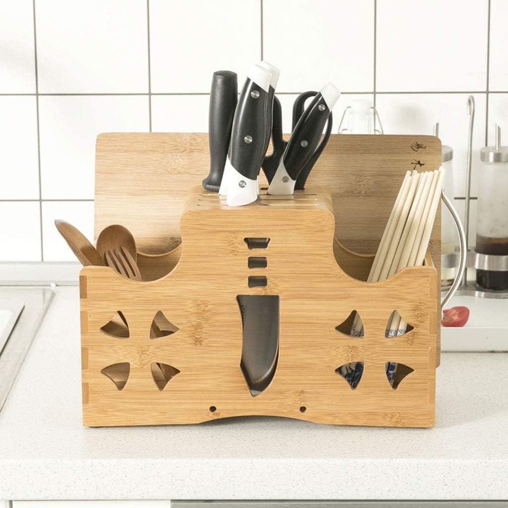 Bamboo Kitchen Knife Holder for Cleaning Storage