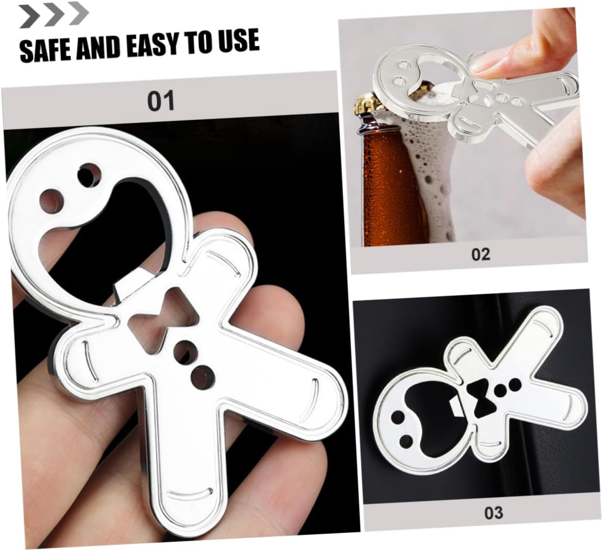 Zerodeko 4pcs Zinc Alloy Bottle Opener Set