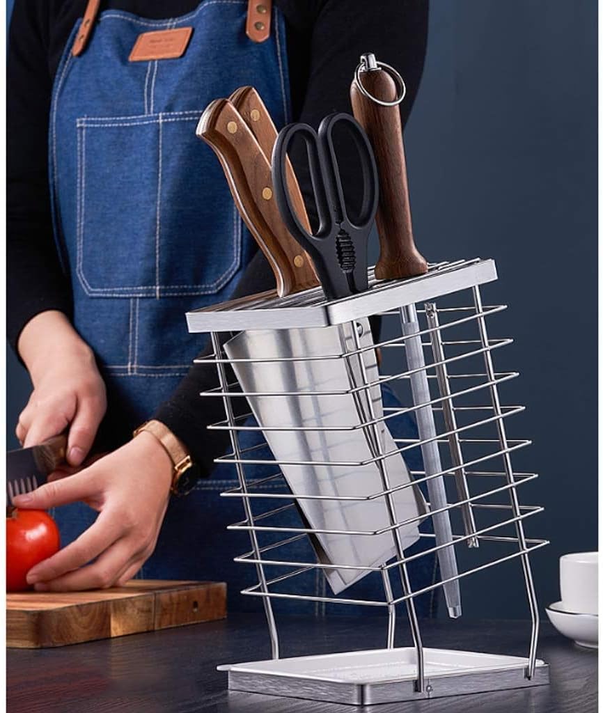Sturdy Kitchen Knife Holder - Durable 304 Steel Design
