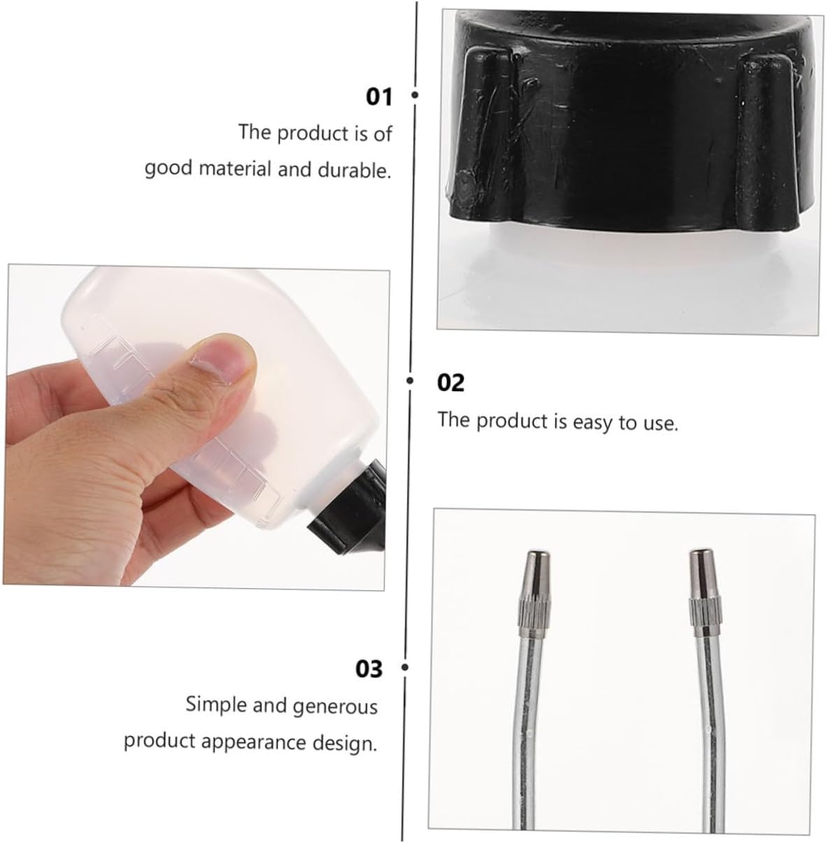 5-Piece Oil Can Dispenser Set with Iron Mouth Replaceable Brush