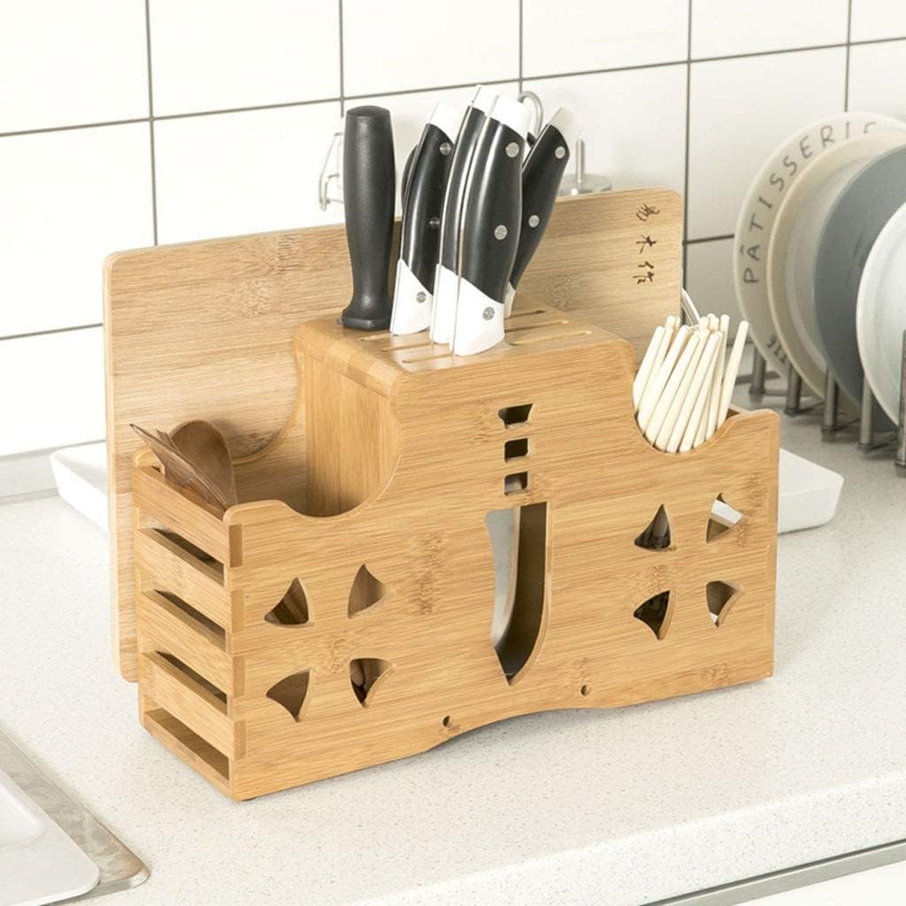 Bamboo Kitchen Knife Holder for Cleaning Storage
