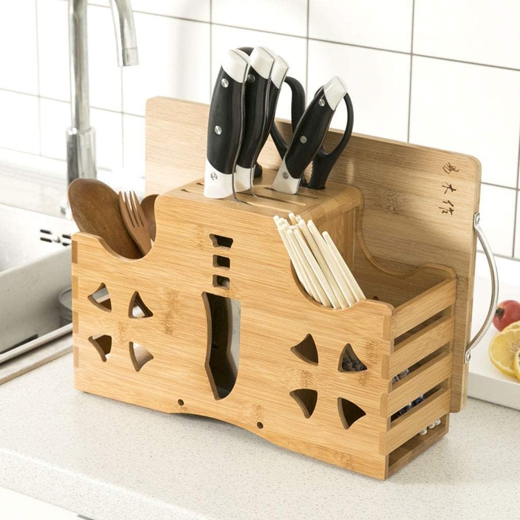 Bamboo Kitchen Knife Holder for Cleaning Storage