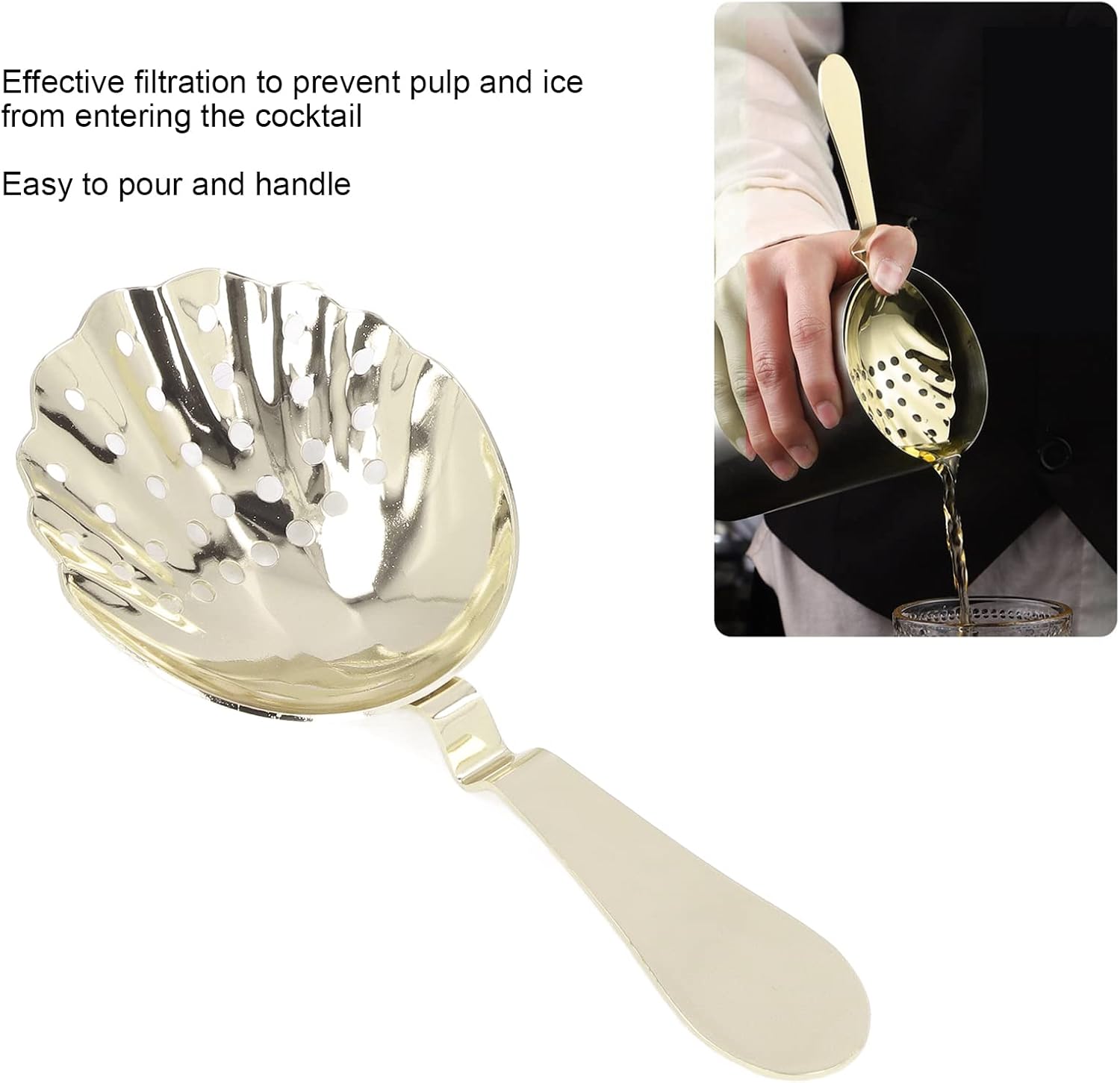 Premium Stainless Steel Cocktail Strainer for Bar Use