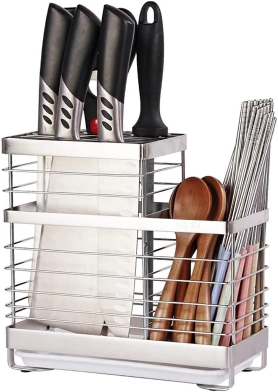 Stainless Steel Knife Holder Multi-USE Knives Storage Rack