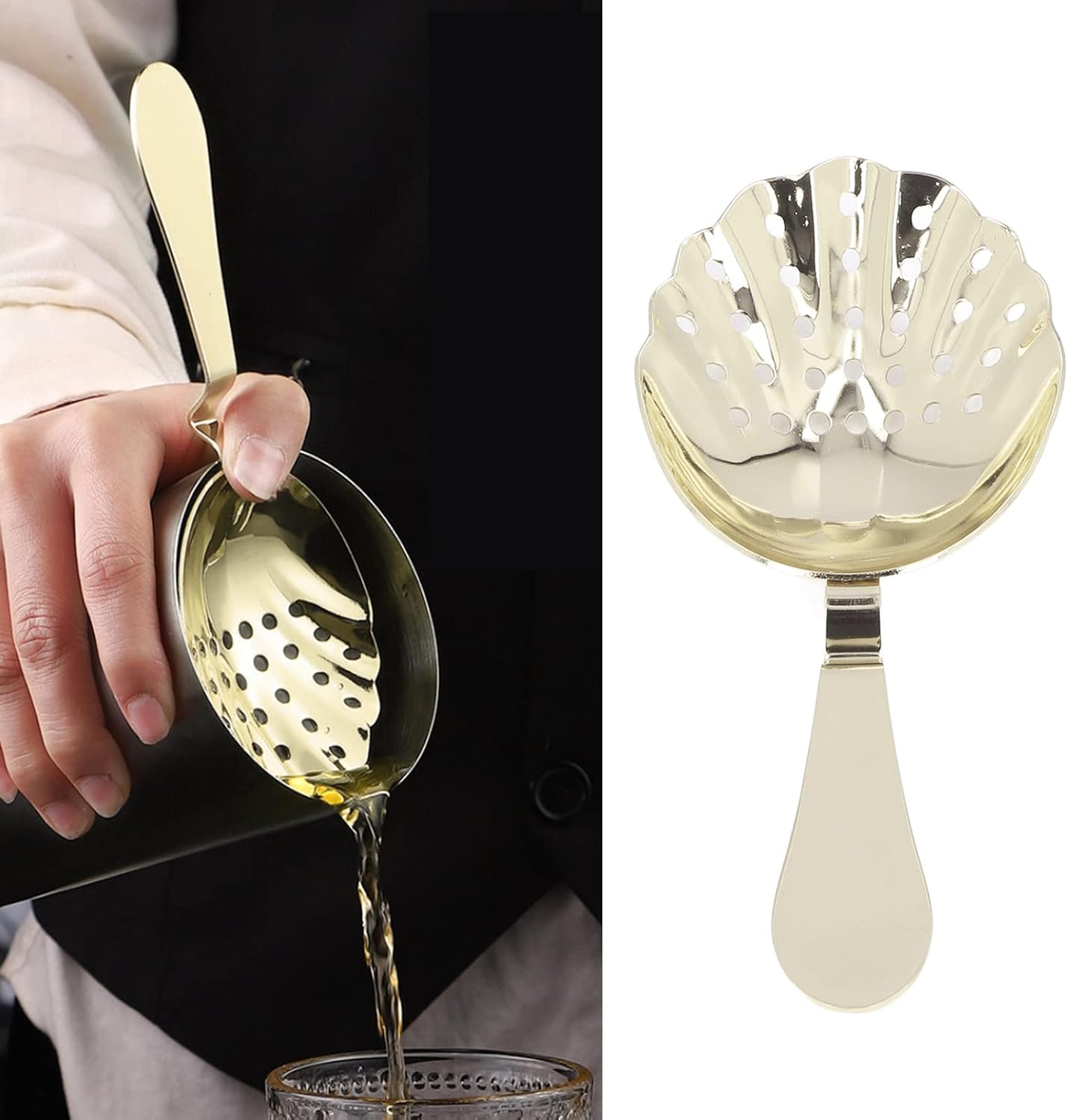Premium Stainless Steel Cocktail Strainer for Bar Use