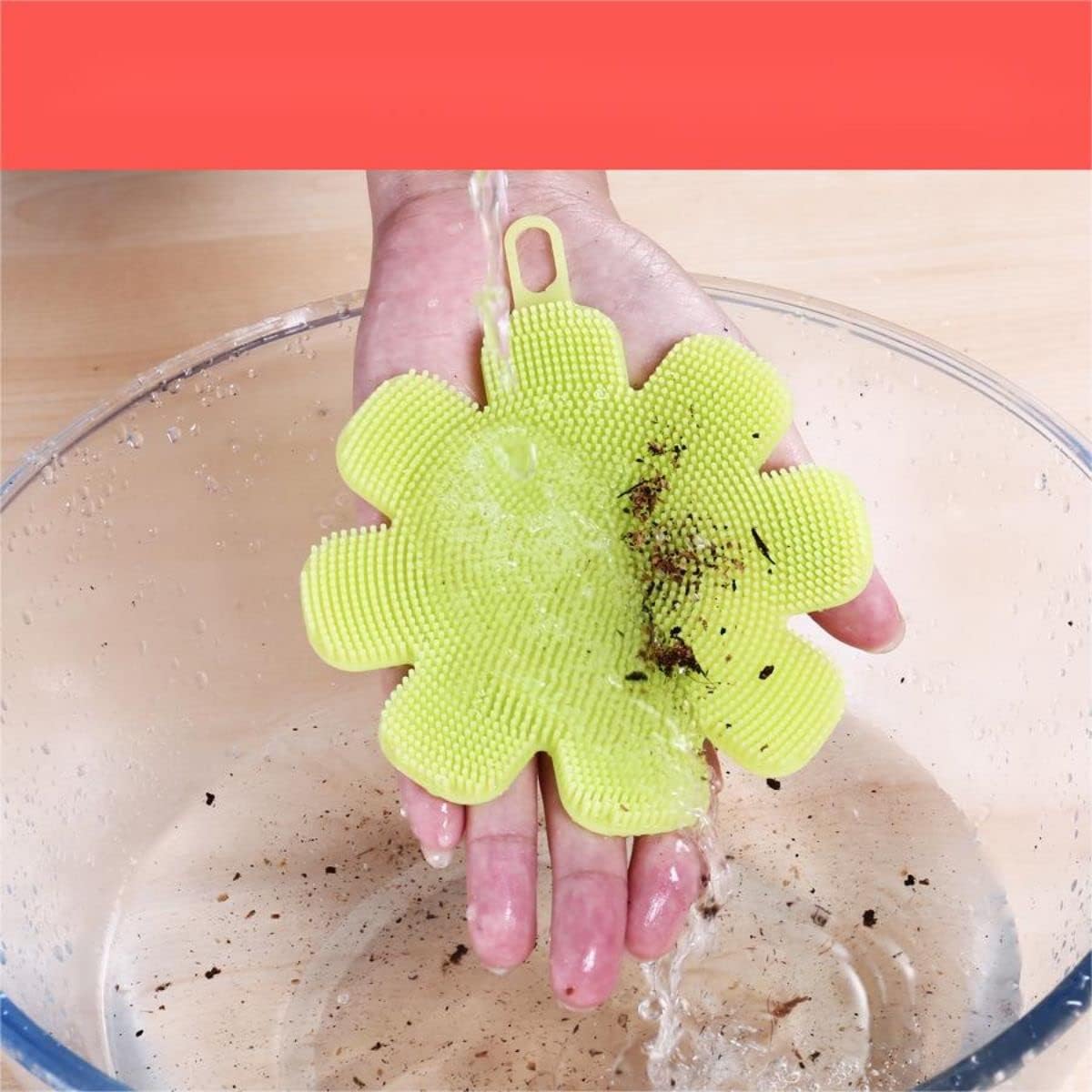 Star-Shaped Silicone Dish Brush Cleaning Tool