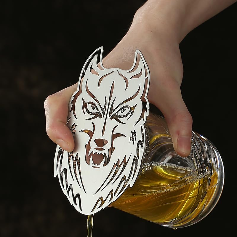 Cocktail Geek Wolf Shape Design Bar Strainer