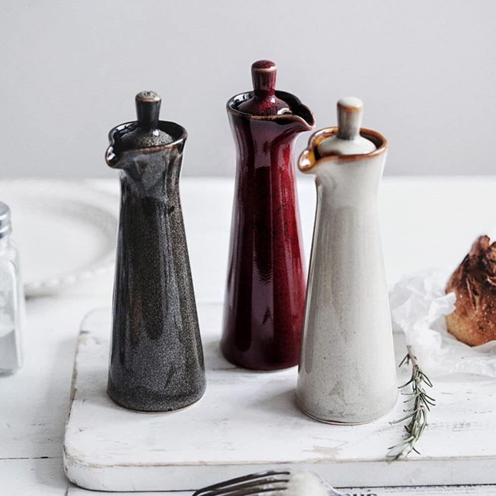 PRETYZOOM Ceramic Oil Dispenser Bottle for Kitchen