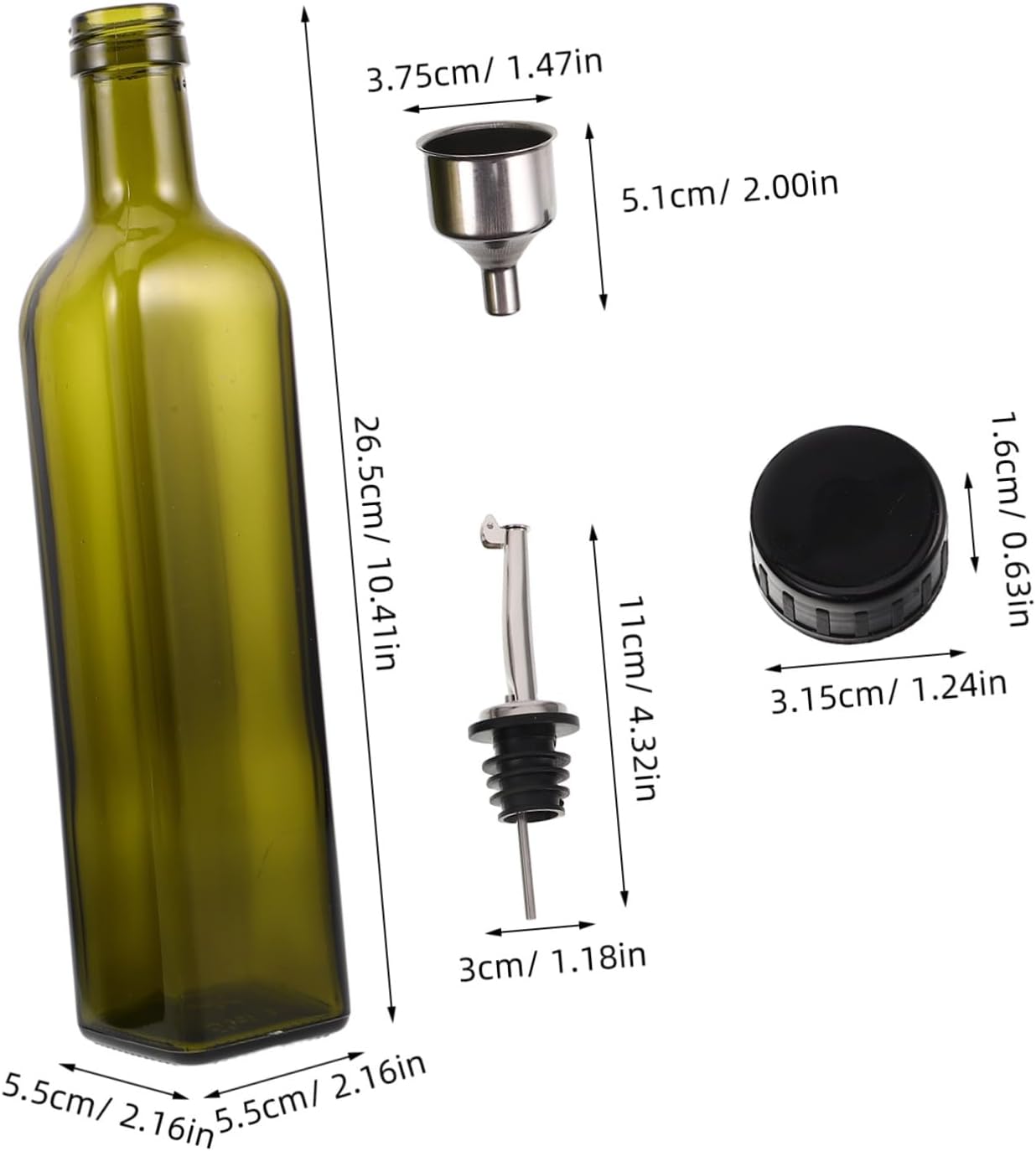 CIYODO 500ml Dark Oil Bottle Set 9pcs