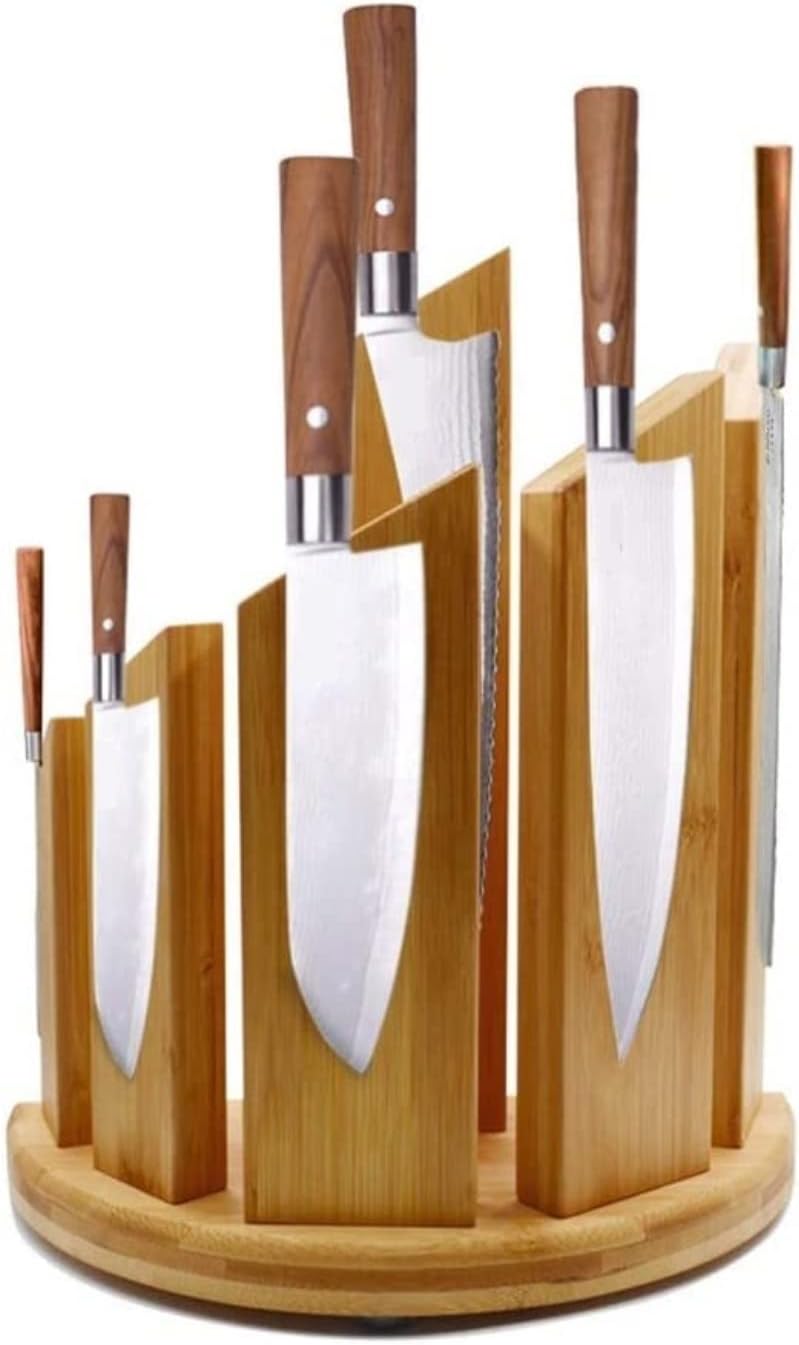 ZAEGO Magnetic Knife Block Wooden Holder