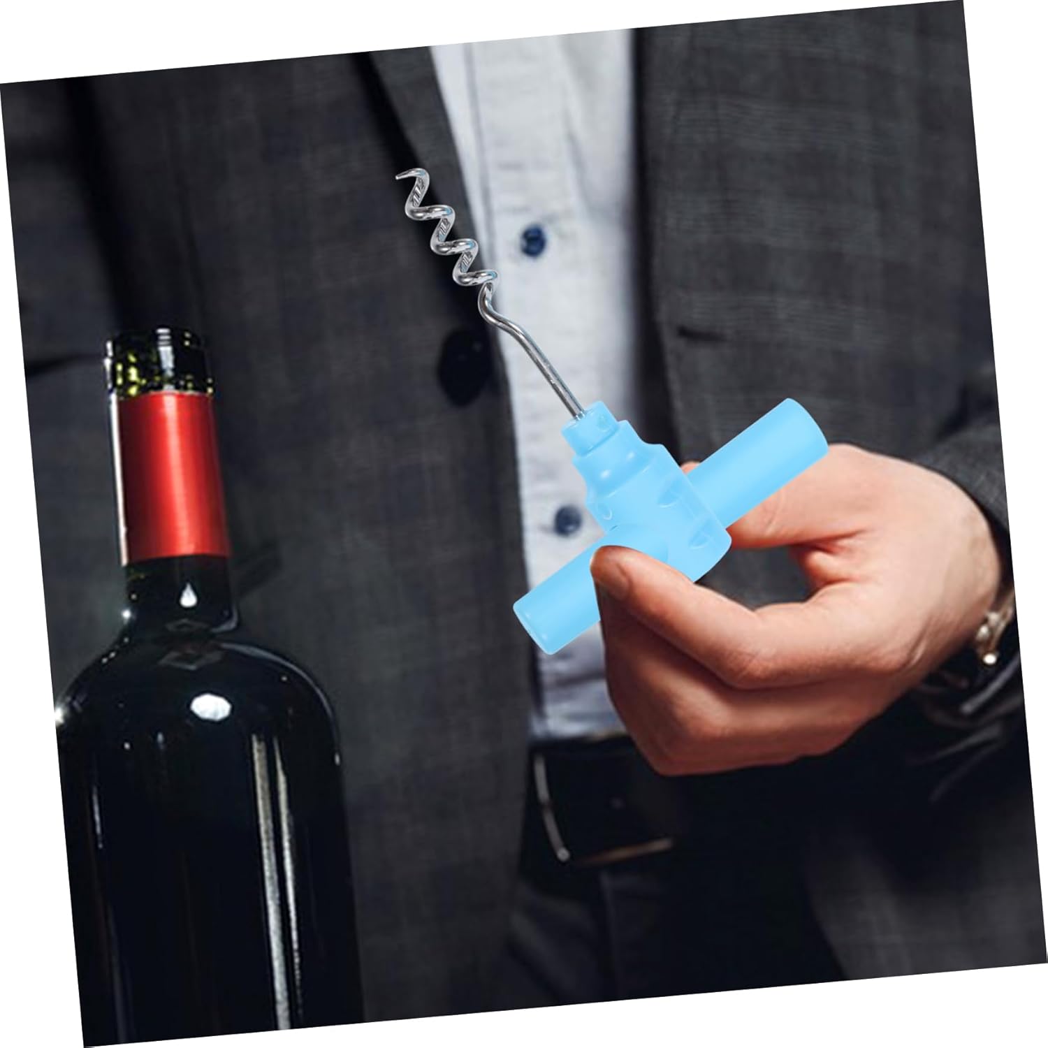 Effortlessly Open Bottles Complete Portable Wine Opener Set 5pcs