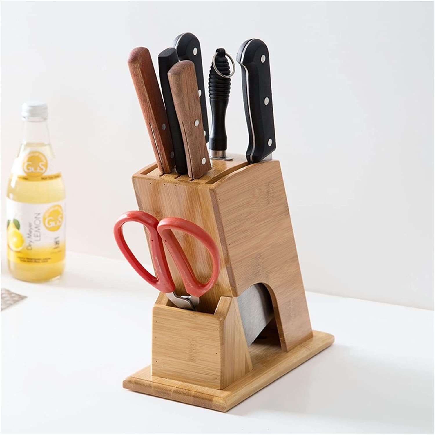 Zaego Bamboo Kitchen Knife Holder Block