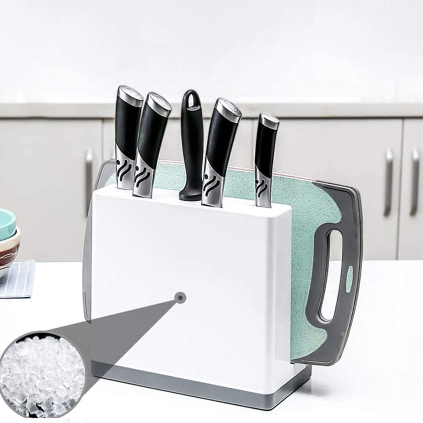 Durable Kitchen Knife Holder with 5-Slot Storage System
