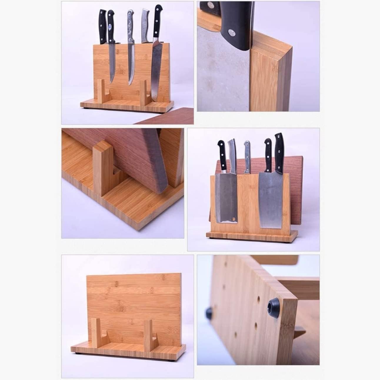 Sturdy Bamboo Knife Block