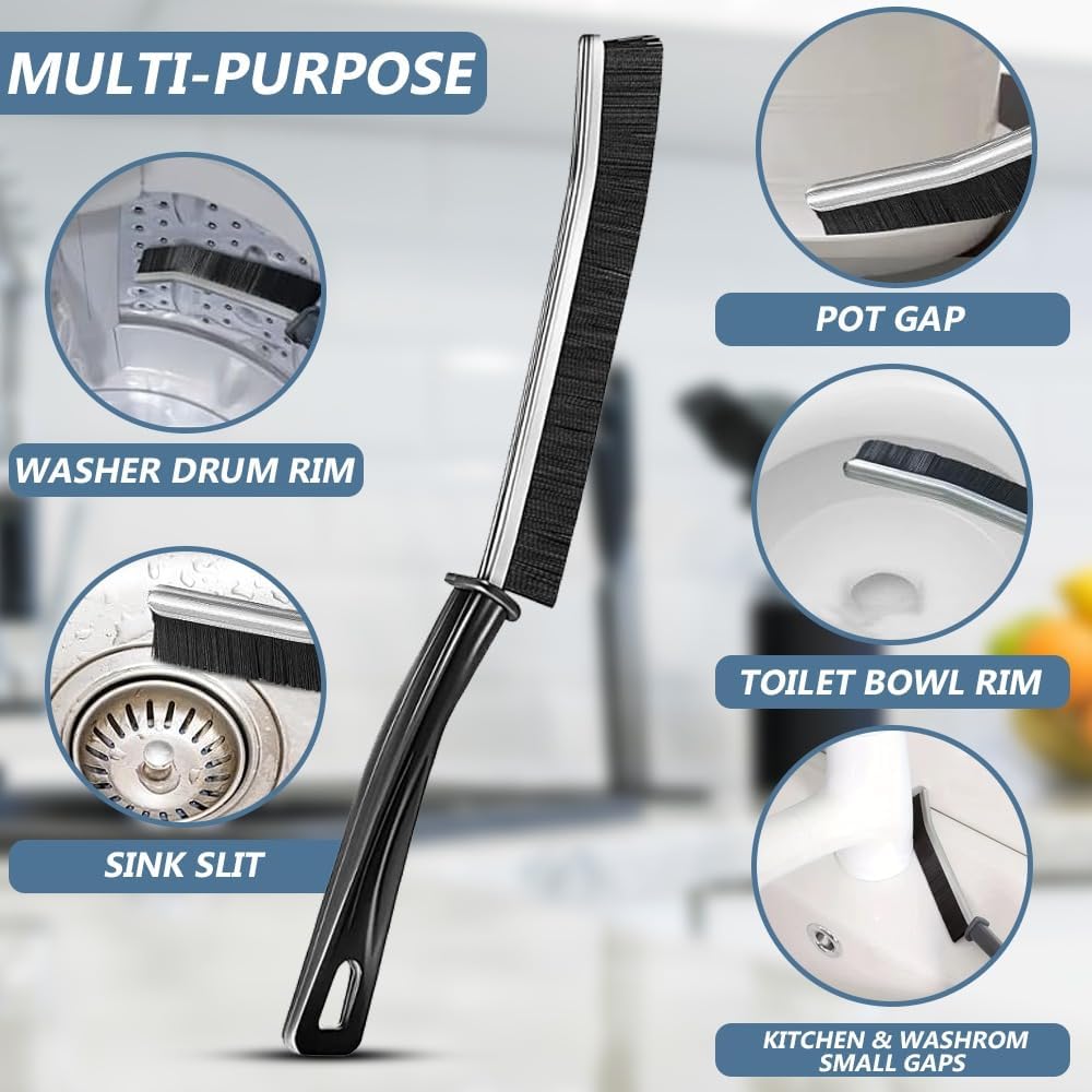 Guardian of the Grout Hard-Bristle Crevice Cleaning Brush Set