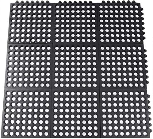 High-Quality 9-Pack Interlocking Rubber Mats for Kitchen Outdoor Use