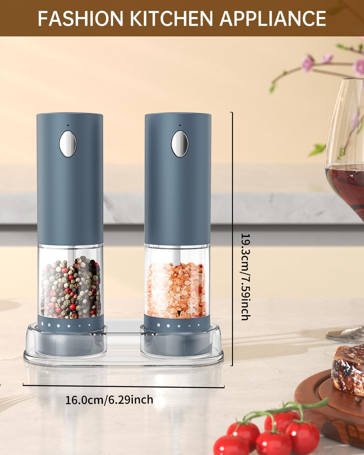 Circle Joy Electric Salt Pepper Grinder Set