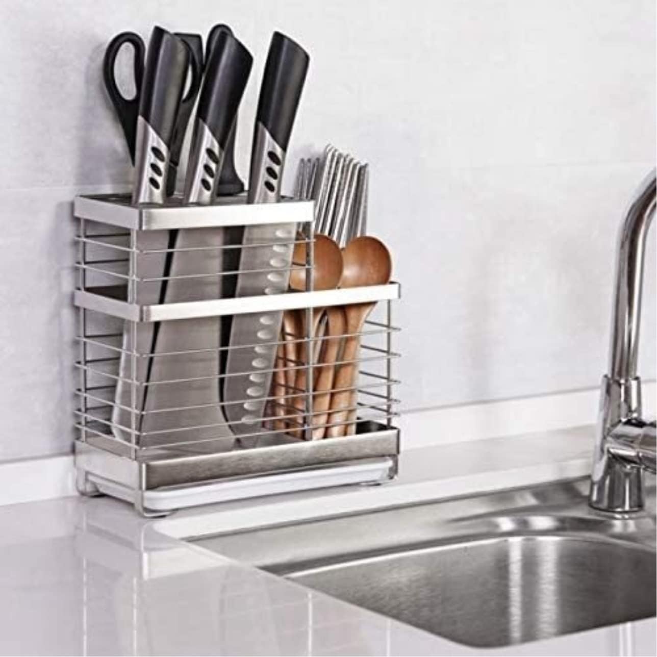 Stainless Steel Knife Holder Multi-USE Knives Storage Rack