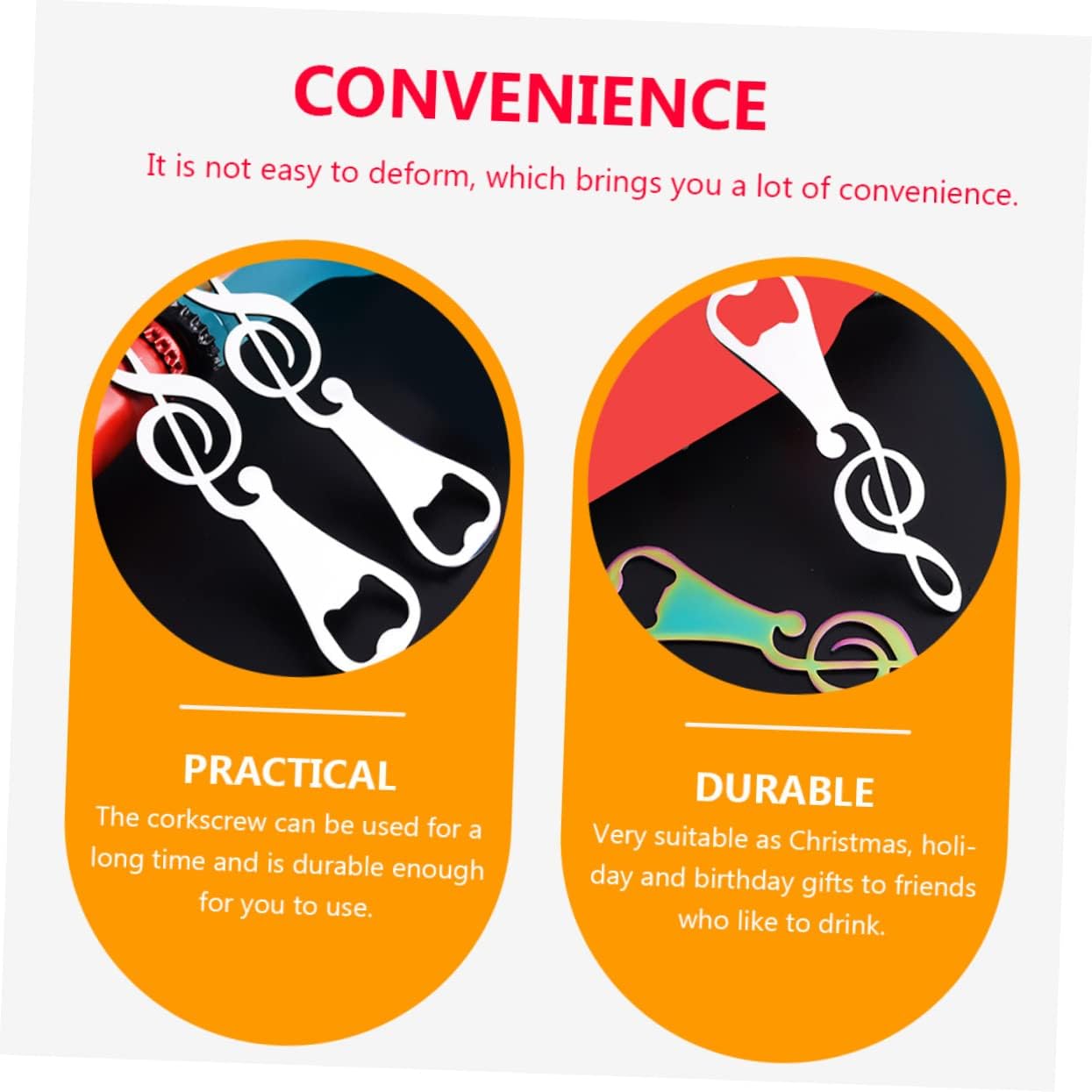 4-Pack Stainless Steel Bottle Opener Set for Wine Beer More