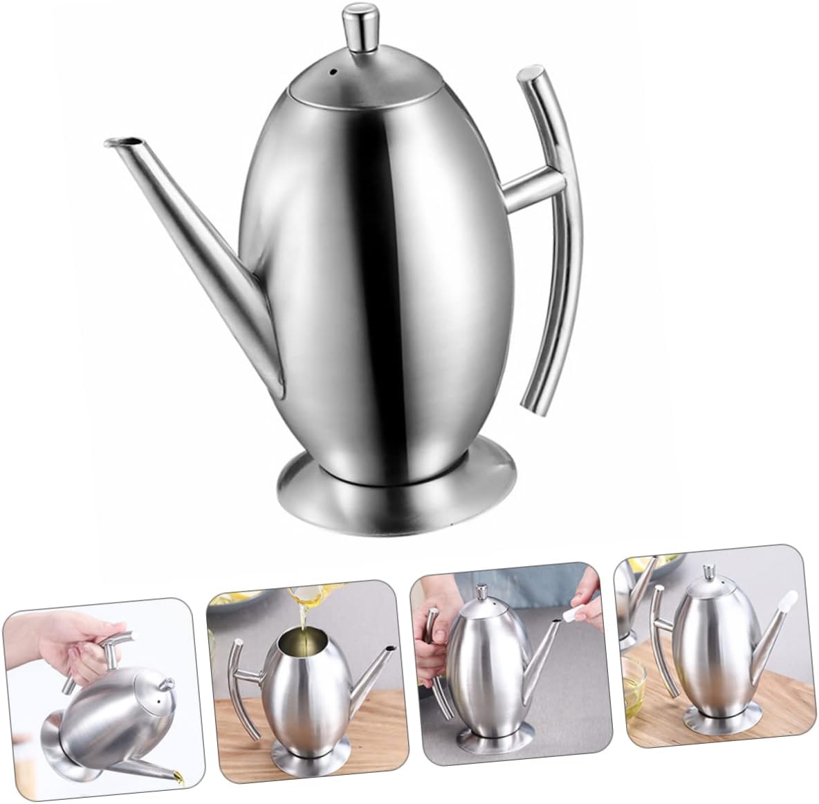 Cabilock Oil Dispenser Stainless Steel Bottle for Kitchen